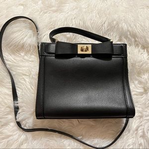 Kate Spade New York black leather crossbody bag